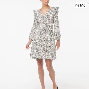 J. Crew Re imagined casual midi long sleeve dress with belt size x-small